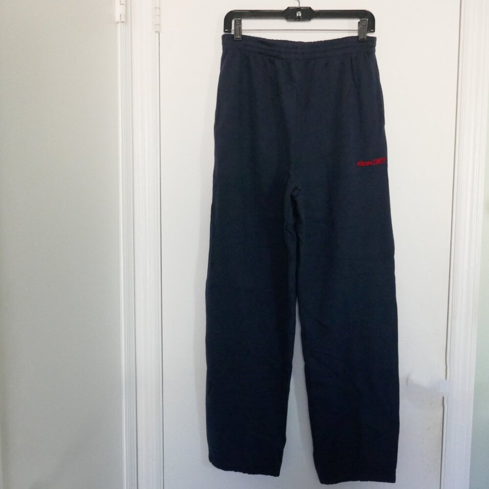 Reebok Navy Track Pants with Red Logo